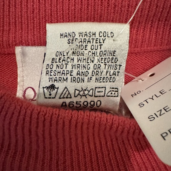 Quacker Factory Pink Sweater with Rhinestone Detail - Picture 4 of 4